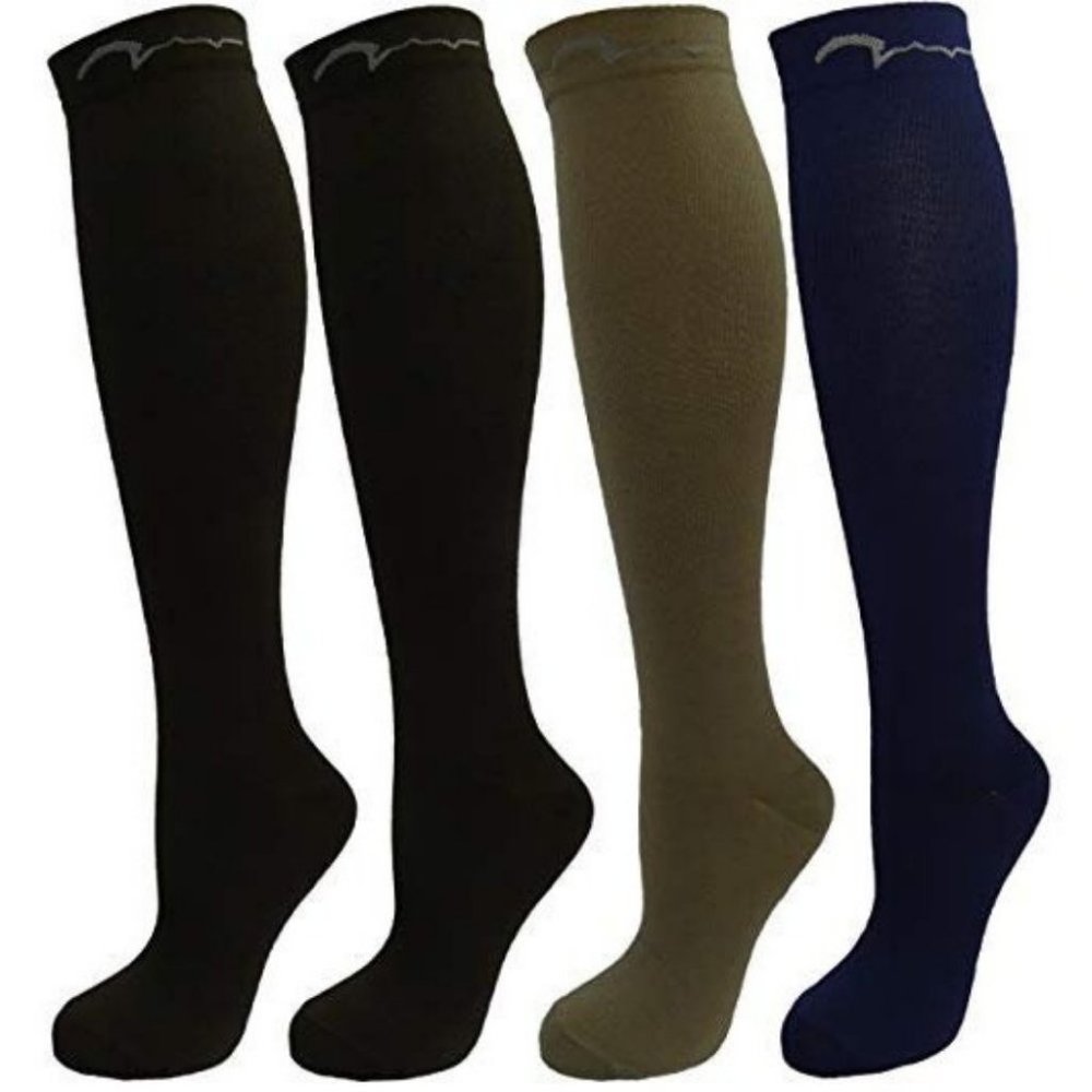 4 Pair Small Extra Soft Assorted Compression Socks - image 1